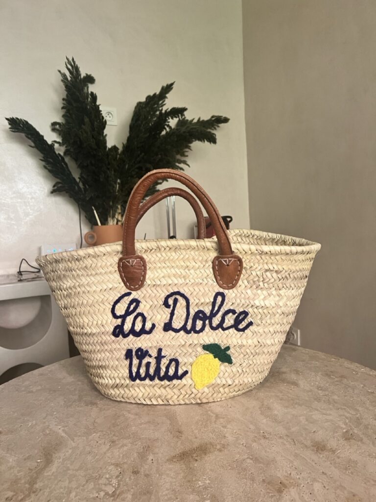 Hand-Embroidered Straw Bags — Hand-Embroidered Straw Bags, Belgium